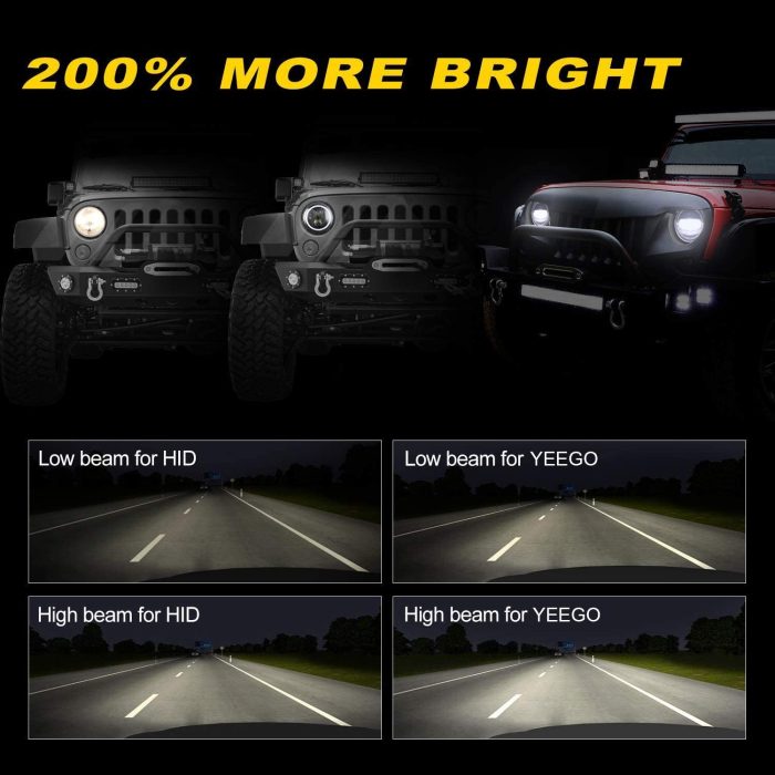 Set Faruri LED Jeep Wrangler JK Model EXCLUSIVE 140W