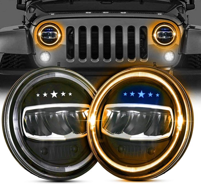 Set Faruri LED Jeep Wrangler JK Model EXCLUSIVE 140W