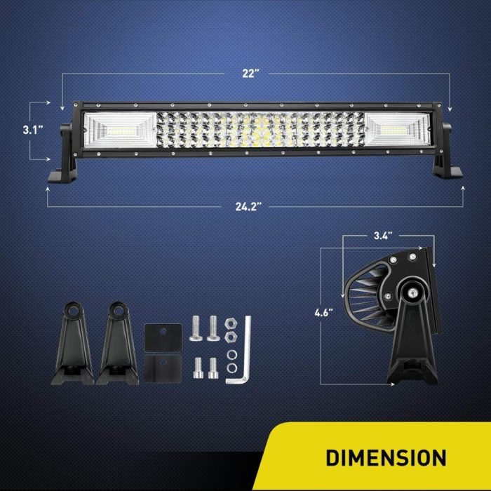 Led bar 270w 55cm "POWER SERIES" pe 3 randuri HEAVY DUTY