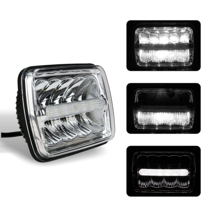 HTB1u3CmgYwrBKNjSZPcq6xpapXal Set faruri Jeep Wrangler YJ / Cherokee XJ 5x7 90W "WHITE PANTHER" Patrol Landcruiser L200 Hilux