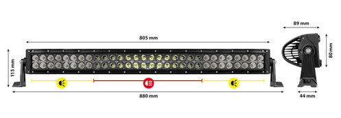 LED BAR 180W Combo CURBAT 18000 Lm 81cm