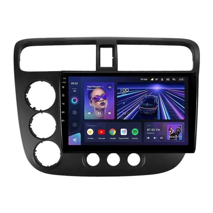 Navigatie Auto Teyes CC3 360 Honda Civic 7 2001-2005 6+128GB 9" QLED Octa-core 1.8Ghz Android 4G Bluetooth 5.1 DSP Teyes