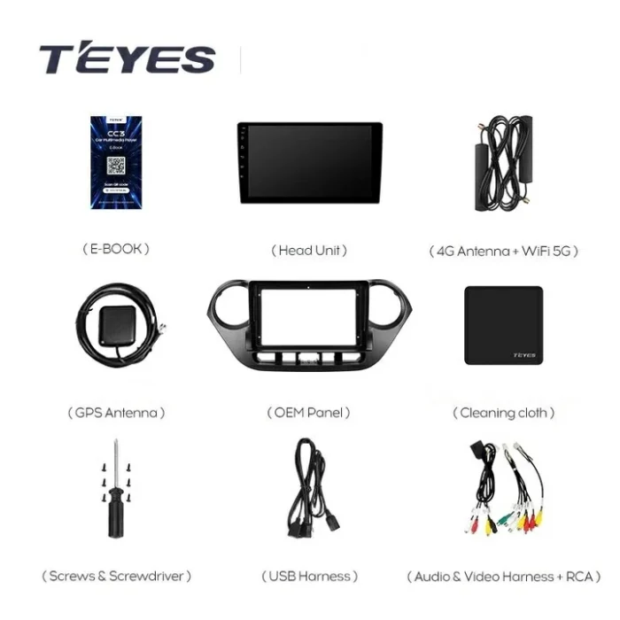 0743836971945_i10_2013_2016_accesorii_1280x720 Navigatie Auto Teyes CC3 360° Hyundai i10 2013-2016 6+128GB 10.2" QLED Octa-core 1.8Ghz, Android 4G Bluetooth 5.1 DSP