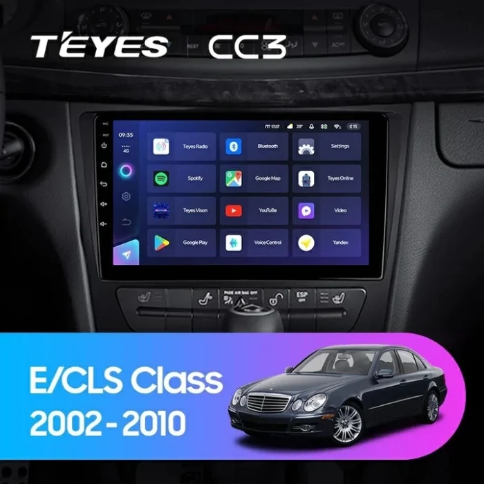 0743836977329_e_class_s211_w211_cls_class_c219_2002_2010_1280x720 Navigatie Auto Teyes CC3 Mercedes-Benz CLS Class C219 2004-2010 4+32GB 9" QLED Octa-core 1.8Ghz Android 4G Bluetooth 5.1 DSP