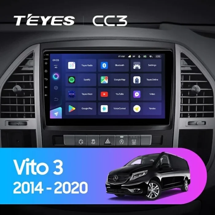 0743836978746_vito_3_w447_2014_2020_1280x720 Navigatie Auto Teyes CC3 Mercedes-Benz Vito 3 2014-2023 4+32GB 10.2" QLED Octa-core 1.8Ghz Android 4G Bluetooth 5.1 DSP