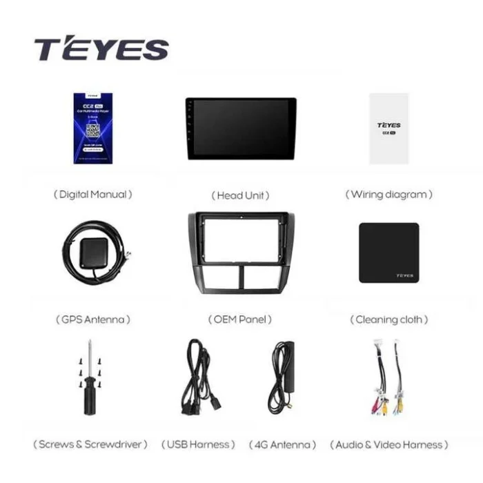 Navigatie Auto Teyes CC3 360° Subaru Impreza 2007-2011 6+128GB 9" QLED Octa-core 1.8Ghz, Android 4G Bluetooth 5.1 DSP