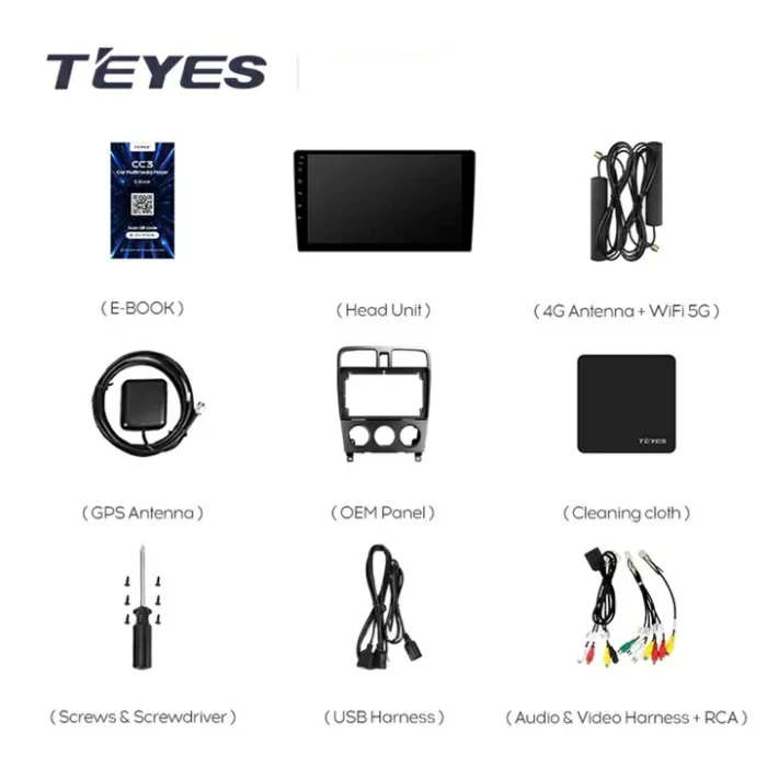 Navigatie Auto Teyes X1 4G Subaru Forester 2 2002-2008 2+32GB 9" IPS Octa-core 1.6Ghz, Android 4G Bluetooth 5.1 DSP