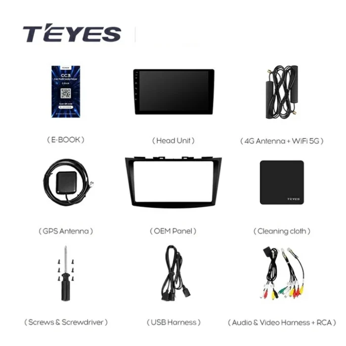 Navigatie Auto Teyes CC3 Suzuki Swift 4 2011-2017 4+32GB 9" QLED Octa-core 1.8Ghz Android 4G Bluetooth 5.1 DSP