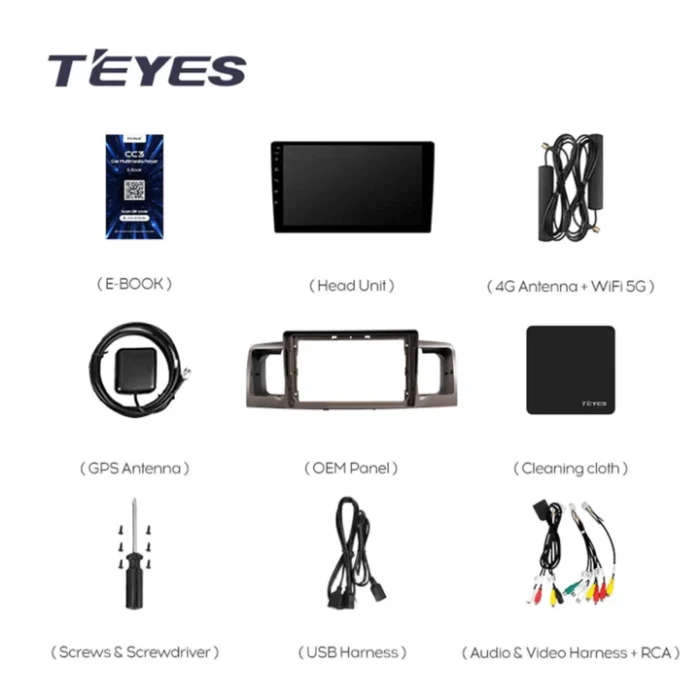 Navigatie Auto Teyes X1 WiFi Toyota Corolla 9 2000-2006 2+32GB 9" IPS Quad-core 1.3Ghz Android Bluetooth 5.1 DSP