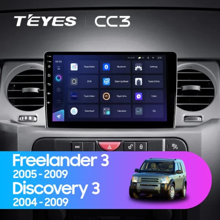 Navigatie Auto Teyes CC2 Plus Land Rover Discovery 3 2004-2009 4+32GB 9" QLED Octa-core 1.8Ghz Android 4G Bluetooth 5.1 DSP