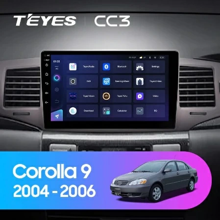 0755249827191_corola_9_1280x720 Navigatie Auto Teyes CC3L Toyota Corolla 9 2000-2006 4+64GB 9" IPS Octa-core 1.6Ghz Android 4G Bluetooth 5.1 DSP