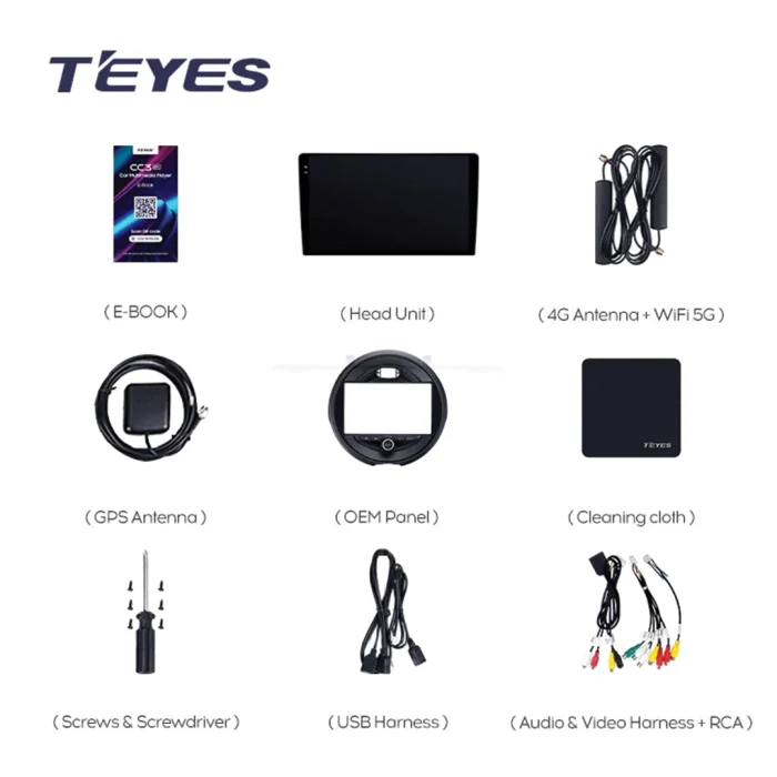 Navigatie Auto Teyes CC3L BMW Mini 2014-2020 4+64GB 9" IPS Octa-core 1.6Ghz, Android 4G Bluetooth 5.1 DSP