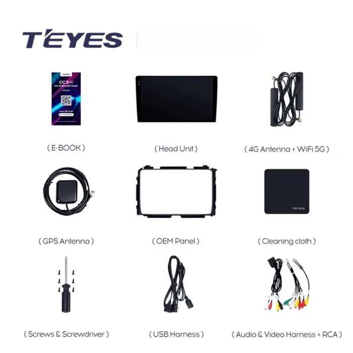 Navigatie Auto Teyes CC3 2K 360° Honda HR-V 2015-2022 6+128GB 9.5" QLED Octa-core 2Ghz, Android 4G Bluetooth 5.1 DSP