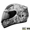 Casca integrala motociclete MT Revenge Skull & Rose gri/negru mat Casca integrala motociclete MT Revenge Skull & Rose gri/negru mat