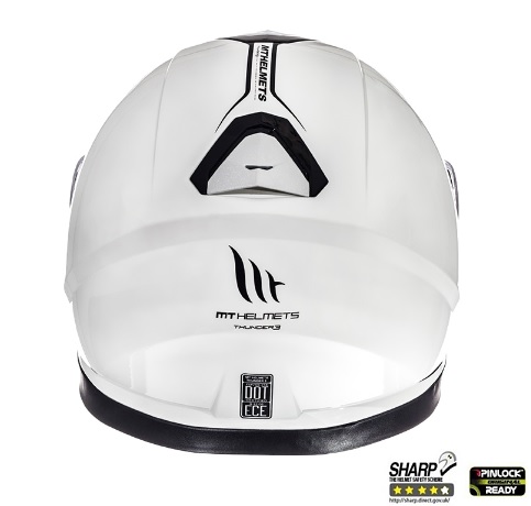 Casca integrala motociclete MT Thunder III SV alb lucios (ochelari soare integrati)
