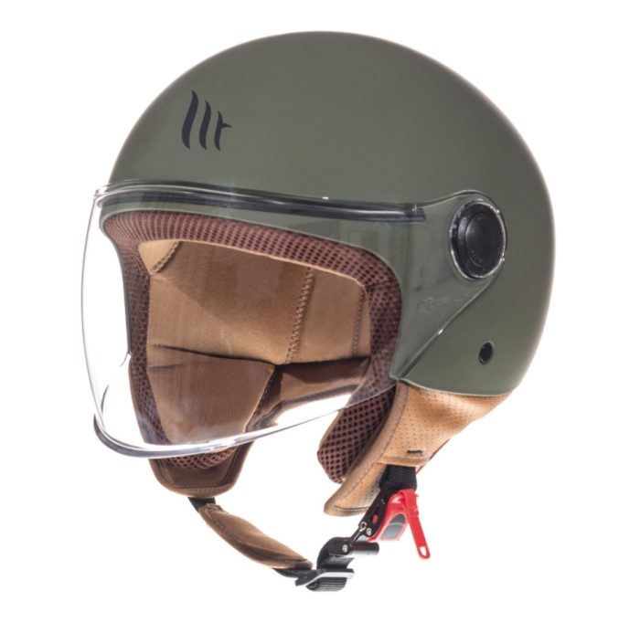 Casca MT Street A6 verde mat (open face)