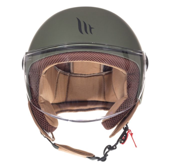 Casca MT Street A6 verde mat (open face)