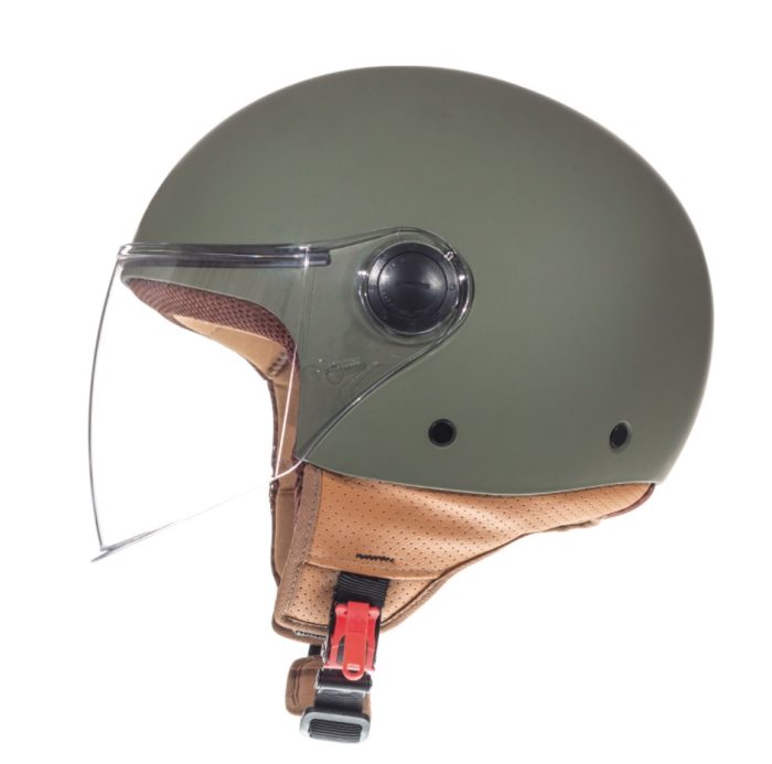 Casca MT Street A6 verde mat (open face)