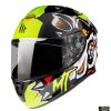 Casca integrala MT Targo Crazy Dog G3 galben fluor lucios