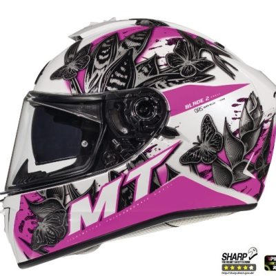 Casca integrala motociclete MT Blade 2 SV Breeze D8 roz perlat lucios (ochelari soare integrati)