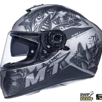 Casca integrala motociclete MT Blade 2 SV Breeze E2 gri mat (ochelari soare integrati)