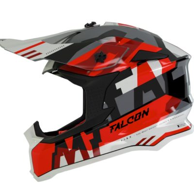 Casca off road MT Falcon Arya A5 rosu lucios Casca off road MT Falcon Arya A5 rosu lucios