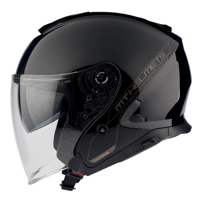 Casca open face MT Thunder III SV Jet A1 negru lucios (ochelari soare integrati) – tip MT-V-19 Casca open face MT Thunder III SV Jet A1 negru lucios (ochelari soare integrati) – tip MT-V-19