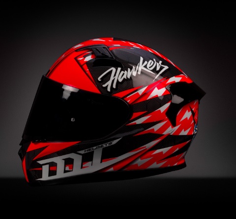 Casca integrala MT KRE Snake Carbon Hawkers A0 rosu fluor lucios Casca integrala MT KRE Snake Carbon Hawkers A0 rosu fluor lucios