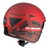 Casca open face MT Le Mans 2 SV Cafe Racer B5 rosu mat (ochelari soare integrati)