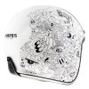 Casca open face MT Le Mans 2 SV Extreme A0 alb lucios (ochelari soare integrati)