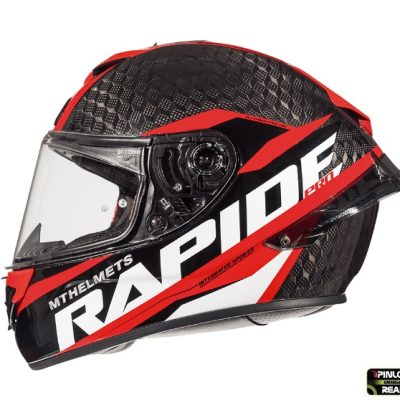 Casca integrala motociclete MT Rapide Pro Carbon C5 rosu lucios