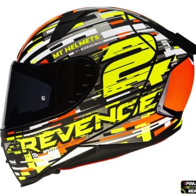 Casca integrala MT Revenge 2 Baye A4 portocaliu fluor lucios