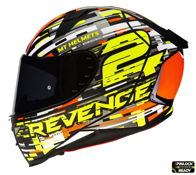 Casca integrala MT Revenge 2 Baye A4 portocaliu fluor lucios Casca integrala MT Revenge 2 Baye A4 portocaliu fluor lucios