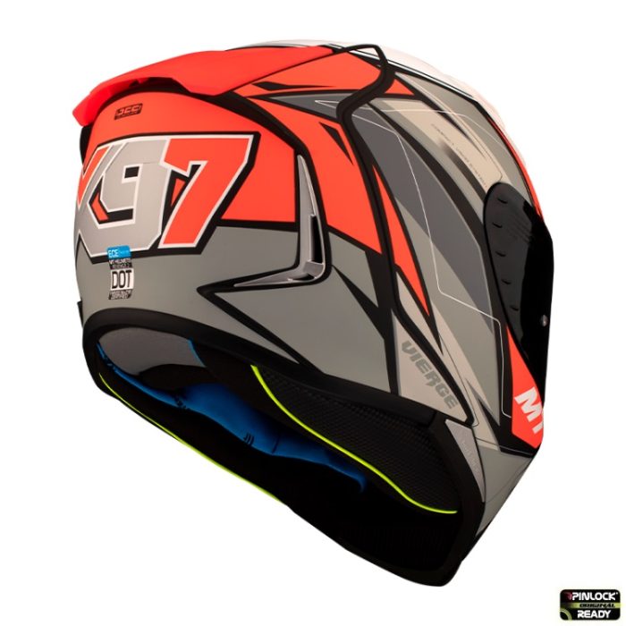 Casca integrala MT Revenge 2 Xavi Vierge A5 rosu fluor mat