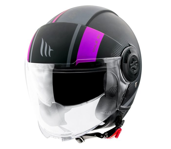 Casca MT Viale SV Phantom C8 roz mat (ochelari soare integrati)