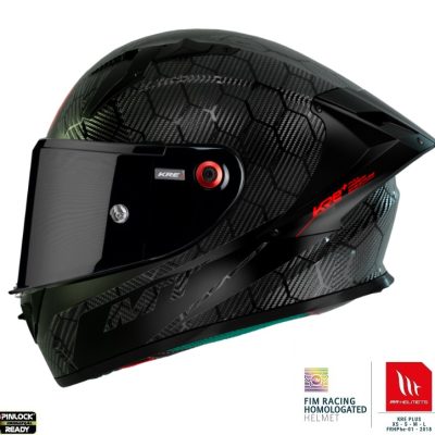 Casca integrala MT KRE+ Carbon negru A11 negru lucios