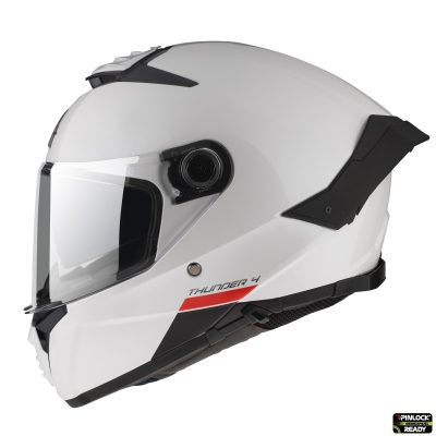 Casca integrala MT Thunder 4 SV A0 alb lucios (ochelari soare integrati)