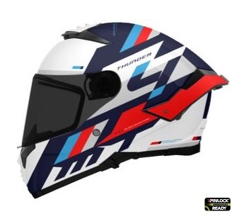 Casca integrala MT Thunder 4 SV Ergo C7 albastru lucios (ochelari soare integrati) Casca integrala MT Thunder 4 SV Ergo C7 albastru lucios (ochelari soare integrati)