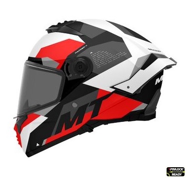 Casca integrala MT Thunder 4 SV Fade A0 alb lucios (ochelari soare integrati)