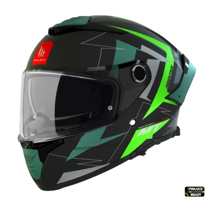 Casca integrala MT Thunder 4 SV Mountain B6 verde mat (ochelari soare integrati)
