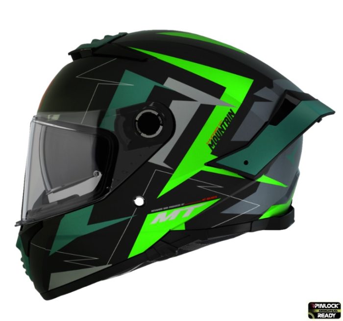 Casca integrala MT Thunder 4 SV Mountain B6 verde mat (ochelari soare integrati)