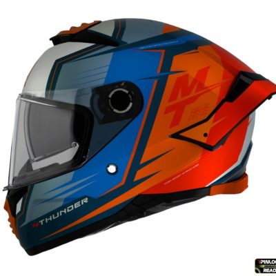 Casca integrala MT Thunder 4 SV Pental B4 portocaliu mat (ochelari soare integrati)