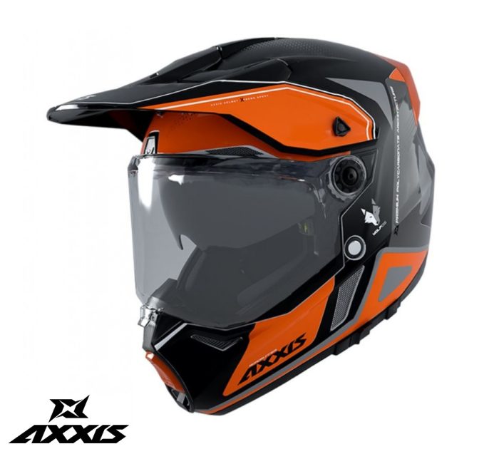 Casca adventure/touring/off road Axxis model Wolf DS Roadrunner B4 portocaliu fluor mat – tip viziera: MT-V-20 Casca adventure/touring/off road Axxis model Wolf DS Roadrunner B4 portocaliu fluor mat – tip viziera: MT-V-20