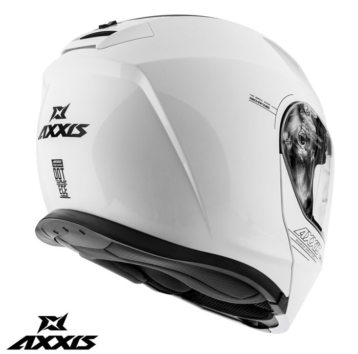 Casca modulabila Axxis model Gecko SV A0 alb lucios (ochelari soare integrati)