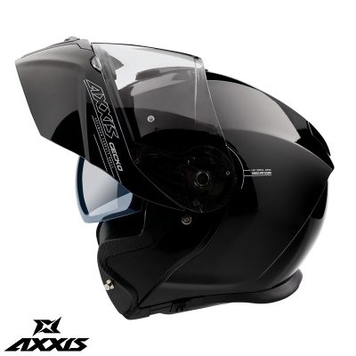 Casca modulabila Axxis model Gecko SV A1 negru lucios (ochelari soare integrati)