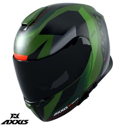 Casca modulabila Axxis model Gecko SV Shield F6 gri verde mat (ochelari soare integrati) Casca modulabila Axxis model Gecko SV Shield F6 gri verde mat (ochelari soare integrati)
