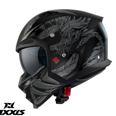Casca Axxis model Hunter SV ONI B2 gri mat mat (ochelari soare integrati)