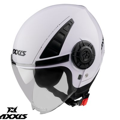 Casca Axxis model Metro S A0 alb lucios (open face)