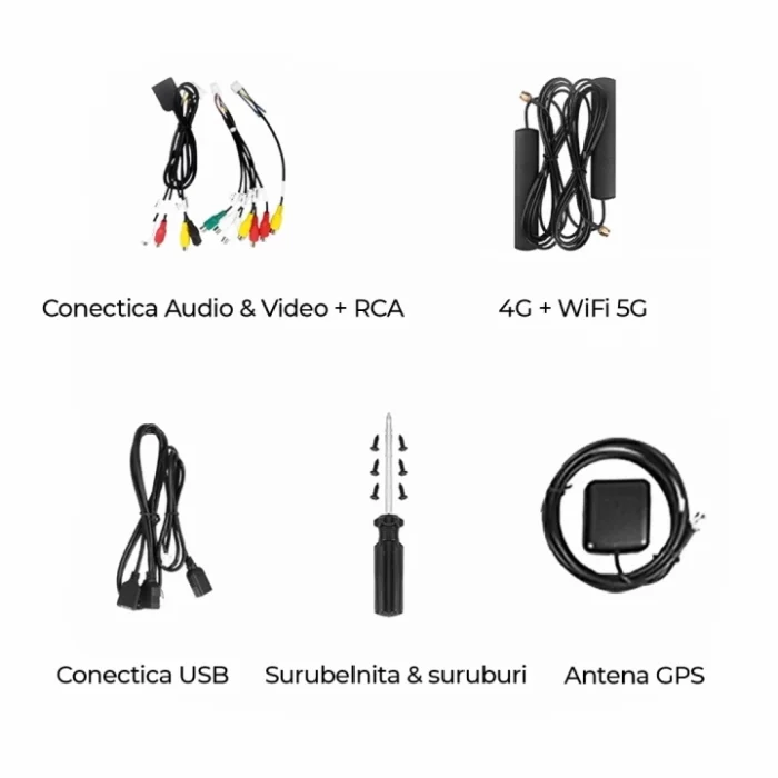 51c3_e4ec_conectica_1280x720_1280x720 Resigilat: Navigatie Auto Teyes CC3 6+128GB 9" QLED Octa-core 1.8Ghz, Android 4G Bluetooth 5.1 DSP