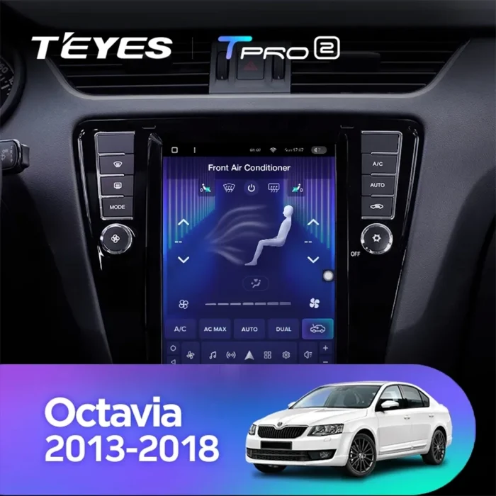 Navigatie Auto Teyes Tip Tesla TPRO 2 Skoda Octavia 3 2013-2018 3+32GB 9.7" QLED Octa-core 1.8Ghz, Android 4G Bluetooth 5.1 DSP